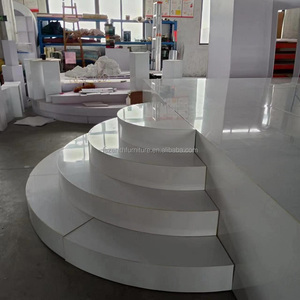 منصة أكريليك بيضاء لديكور الزفاف, منصة أكريليك بيضاء لديكور أرضيات الرقص وحفلات الزفاف - Product Image 2