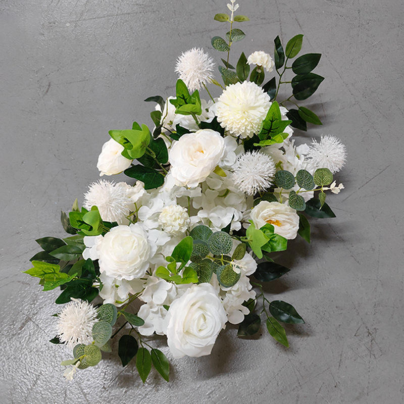 ยาว 50x กว้าง 30ซม. แถวดอกออสตินสีขาวน้ำนม