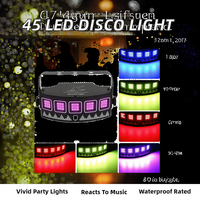 Lumière de scène disco LED 10W pleine couleur, 45 LED, activée par le son, lumière de fête DJ Club KTV, lampe d'ambiance, lumière stroboscopique LED