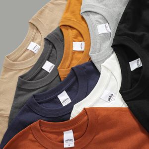 Wholesale 180g Heavy Weight 100% Cotton Oversized Men's Long Sleeve <b>Hip</b> Hop Knitted Blank Custom Logo Dyed T-shirts - Product Image 4