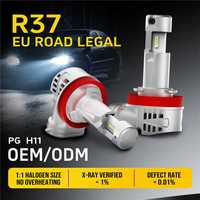 Bombilla LED PG para Faros Delanteros, 18W 1800LM, Tamaño Mini, H4 H7 H11 HB3 HB4, Certificada por ECE R37, para Distribuidores, Venta al Por Mayor