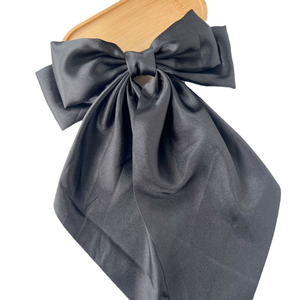 ปิ่นปักผมรูปผีเสื้อสำหรับผู้หญิงกิ๊บติดผมโบว์ใหญ่หางยาวสีทึบ - Product Image 6