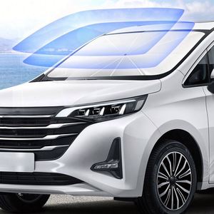 Custom Logo Printed Portable Folding Retractable Windshield for Car Front <b>Window</b> Sunshade Umbrella - Product Image 4