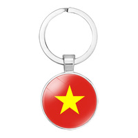 Llaveros personalizados con banderas nacionales de varios países asiáticos, decoración personalizada, llaveros, llavero de Palestina