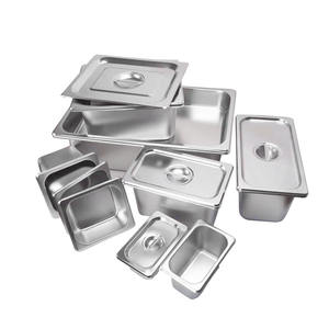 Gastronorm Pan Acero inoxidable Grado alimenticio Tamaño completo Acero inoxidable Gastronorm <span class=keywords><strong>Buffet</strong></span> Contenedor de comida GN Pan Equipo de cocina - Product Image 1