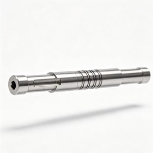 Arbre de pompe à eau CNC, acier allié 40Cr, arbre à cannelures. Matériel de précision sur mesure de type axe non standard. - Product Image 1