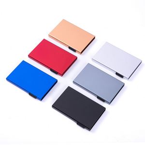 YS964 Aluminum Alloy Rfid Blocking Pop Cards up <b>Metal</b> <b>Wallet</b> Slim Unisex Business Card Credit Card Holder for Men Women - Product Image 3