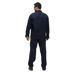 Factory Supply Instock ENISO 11612 EN 1149-5 Flame Retardant Jacket Pant FR Industrial Fire Retardant Suit