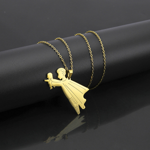 Moda In Acciaio Inox Superman Eroe I Membri della <span class=keywords><strong>Famiglia</strong></span> Collana Papà Mamma Del Bambino Oro Collana di Fascino Del Pendente di Fascino Per Monili Che Fanno - Product Image 4