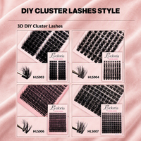 Kit de cils en grappe DIY effet naturel 30D 40D 50D 100D, extensions individuelles 8-16mm, plateau de cils DIY, marque privée