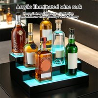 Présentoir à Bouteilles Lumineux en Acrylique Multi-Niveaux pour Bar à Domicile et Fêtes, Livraison Rapide Direct Usine