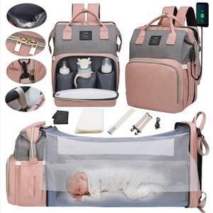 Bolsa de pañales <span class=keywords><strong>para</strong></span> mamá de gran capacidad al por mayor con bandeja de <span class=keywords><strong>cuna</strong></span> adjunta y <span class=keywords><strong>cambiador</strong></span> de pañales y kit de cuidado <span class=keywords><strong>para</strong></span> madre y bebé - Product Image 2