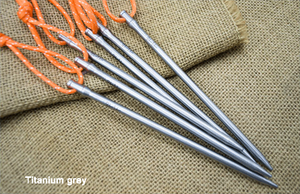 Nuevos productos coloridos para acampar al aire libre TC4 aleación de titanio tienda de campaña estaca 5*165MM - Product Image 3