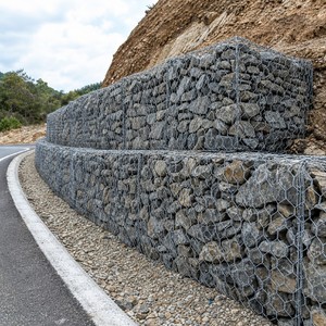 Malla Hexagonal Tejida <span class=keywords><strong>de</strong></span> Galfan para Gabiones ASTM A975, Protección Ecológica para Carreteras y Retención <span class=keywords><strong>de</strong></span> Tierra - Product Image 1