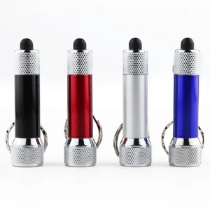 5pcs Cheap Custom Aluminum Keychain with Bright LED Light Mini Torch for Promotional Flashlights Laser Logo