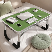 Mesa Plegable para Cama, Portátil, para Oficina en Casa o Camping, Mesa Ajustable para Laptop, Mesa Auxiliar para Sala de Estar con Estante de Almacenamiento