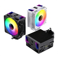 Pendingin Prosesor OEM 6 Heat Pipe Tembaga Kipas Bearing Cair 120mm LED RGB Warna-warni Soket Universal Radiator Aluminium Intel/