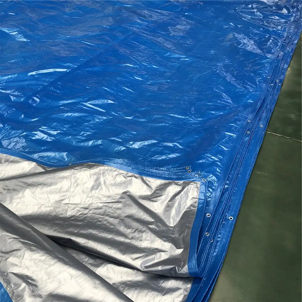 Sun Shade Nhựa Dệt Vải Mưa Ngăn Chặn Lều HDPE Nhiều Lớp Chống Thấm PE Tarpaulin