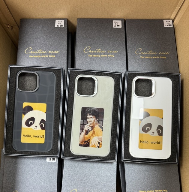 DIY NFC Color E Ink Phone Case Smart Image Display Low Power Screen Custom Pattern Protective Cover for Iphone 17 16 15 Pro Max