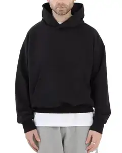 CL No String Plain Pullover 500GSM Heavyweight Oversized Boxy Fit cropped hoodie men