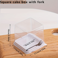 Mini boîte d'emballage de gâteau, cuisson de gâteau mousse petite boîte à gâteau de 4 pouces, boîte d'emballage de dessert