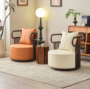 Chaise de canapé de loisirs améliorée avec vieux fauteuil de canapé <span class=keywords><strong>en</strong></span> <span class=keywords><strong>bois</strong></span> massif d'orme, chaise de loisirs pour balcon - Product Image 3