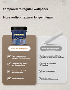 <span class=keywords><strong>Peinture</strong></span> d'art de <span class=keywords><strong>velours</strong></span> de soie de satin moderne Revêtement de <span class=keywords><strong>velours</strong></span> respectueux de l'environnement à base d'eau d'intérieur - Product Image 3