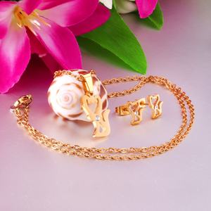 Popular Gold Plated square Stainless Steel Bridal Brand <b>Stud</b> <b>Earring</b> Women Jewelry <b>Set</b> - Product Image 4