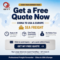 Service de fret maritime d'origine chinoise vers les ports européens et américains avec options FCL et LCL, support de documentation et transport terrestre