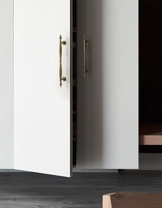 Tirador de Puerta de Armario de Cocina de Latón Macizo de 96 mm, Estilo Vintage, con Acabado Cepillado, Fabricación OEM - Product Image 6
