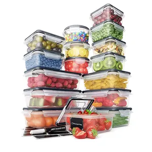16パックキッチンパントリーオーガニゼーションドライ気密食品保存容器セット