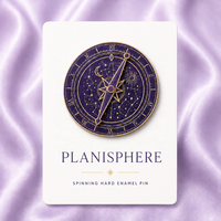 Nouvelle Arrivée : Pins de revers rotatifs plaqués émail, badges métalliques rotatifs personnalisés Astrologie Zodiaque, Vente en gros