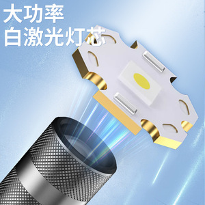 Rechargeable LED Flashlight, Portable Aluminum Torch, Zoomable Waterproof <b>Light</b> for Camping, Hiking and Outdoor Emergency Use - Product Image 2