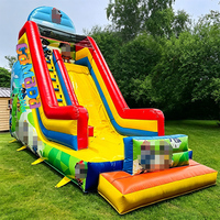 Château gonflable d'extérieur pour enfants avec toboggans, usage commercial, toboggan avec mur d'escalade, parc d'attractions pour enfants, location pour fêtes et aires de jeux