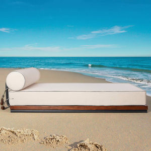 Oreiller rond piscine fête <span class=keywords><strong>bain</strong></span> <span class=keywords><strong>de</strong></span> <span class=keywords><strong>soleil</strong></span> Daybed meubles en teck <span class=keywords><strong>Chic</strong></span> chaise longue extérieure - Product Image 5