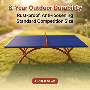 <span class=keywords><strong>Table</strong></span> <span class=keywords><strong>de</strong></span> ping-pong d'extérieur SMC, garantie 8 ans, <span class=keywords><strong>table</strong></span> <span class=keywords><strong>de</strong></span> <span class=keywords><strong>tennis</strong></span> <span class=keywords><strong>de</strong></span> <span class=keywords><strong>table</strong></span>, filet métallique antirouille, certifiée ISO pour les parcs et les communautés - Product Image 6