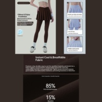 Leggings de sport pour femme à logo personnalisé, à séchage rapide, taille haute, compression, avec design jupe intégrée, pour le yoga