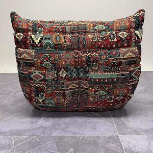 Divano BohemianTogo in ciniglia, modello a gusci di farfalla, con motivo etnico, colorato, stile boho, ondulato, per soggiorno. - Product Image 5