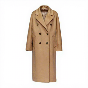 <span class=keywords><strong>Manteau</strong></span> <span class=keywords><strong>Long</strong></span> <span class=keywords><strong>Femme</strong></span> de Luxe Hiver Haute Qualité Matériau 10% Cachemire 90% <span class=keywords><strong>Laine</strong></span> Couleur <span class=keywords><strong>Camel</strong></span> Réversible pour Femmes - Product Image 1