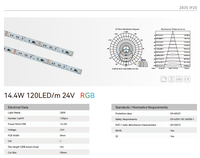 Bande LED COB numérique adressable 24V, flexible, étanche, RGBIC Dreamcolor, programmable, ruban LED intelligent, économie d'énergie