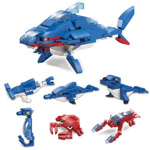 Set di Costruzioni <span class=keywords><strong>6</strong></span>-in-1 Unisex con Animali in Scala 1:8, Giocattolo Educativo in Plastica ABS Certificato EN71 per Bambini 5-7 <span class=keywords><strong>Anni</strong></span> - Product Image 3