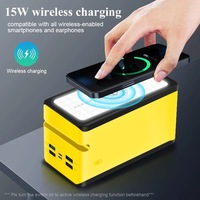 Batterie solaire portable personnalisée à charge rapide 100000 mAh pour le camping, station d'alimentation sans fil avec support