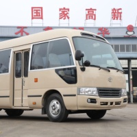 Bus de transport urbain d'occasion, petit et compact, 30-35 places, modèle Coaster, fabriqué au Japon en 2016