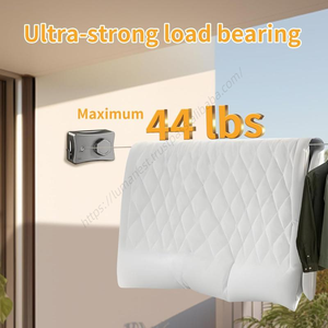 En gros Étendoir à linge mural rétractable réglable anti-affaissement pour le séchage et le rangement des vêtements - Product Image 3