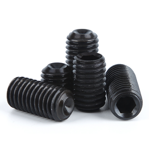 Industrial Machinery Fastening High-Carbon Steel Black Oxide Coated Cup Point Set Screws <strong>Class</strong> 8 DIN/<strong>ASME</strong>/GB/JIS/ISO Standards - Product Image 1