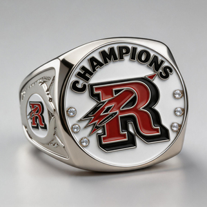 Anello in Acciaio Inossidabile e Lega di Zinco Stile <span class=keywords><strong>HIPHOP</strong></span> Europeo-Americano per Uomo, Placcato Oro con Strass - Product Image 4