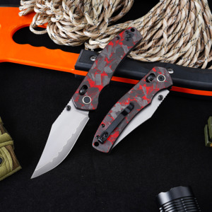 มีดพับพกพาสำหรับตั้งแคมป์ รุ่น GT-T0042-6 ด้ามคาร์บอนไฟเบอร์ใหม่ ใบมีด VG-10 ระบบล็อคแกน - Product Image 3