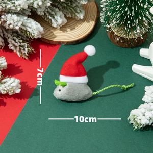 Noël écologique mignon chat en peluche jouets Anti-dépression cataire jouets à mâcher pour une utilisation en intérieur - Product Image 2