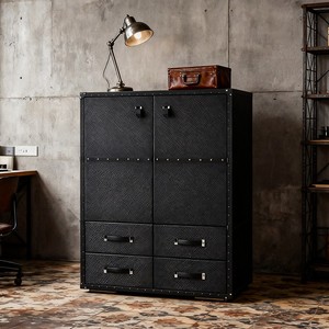 Armoire de designer nordique - Meuble à <span class=keywords><strong>vin</strong></span> en bois massif de luxe italien pour villa de luxe avec <span class=keywords><strong>casier</strong></span> en cuir - Product Image 5