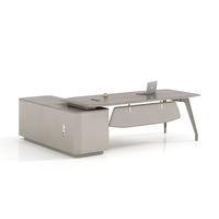 Table de travail en bois de luxe en vente chaude Mobilier de bureau moderne de direction en forme de L ergonomique